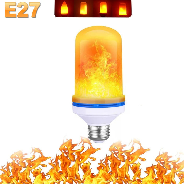 Ambient LED flame light, 4 modes, enhancing home decor with a unique glow.