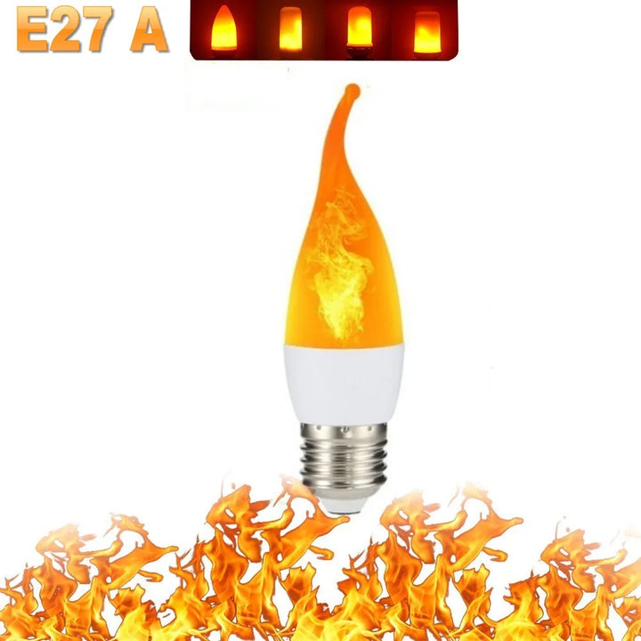 LED flame light with realistic flickering, perfect for romantic or party settings.