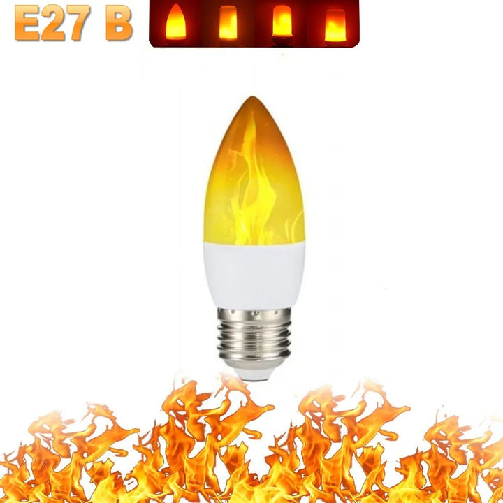 High-quality LED flame lamp, E27/E14, for unique and atmospheric lighting design.