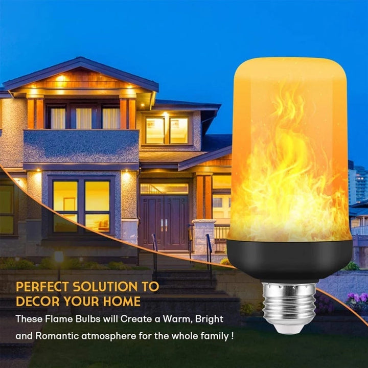 Ambient LED flame lamp featuring a gravity sensor for an upward fire effect.