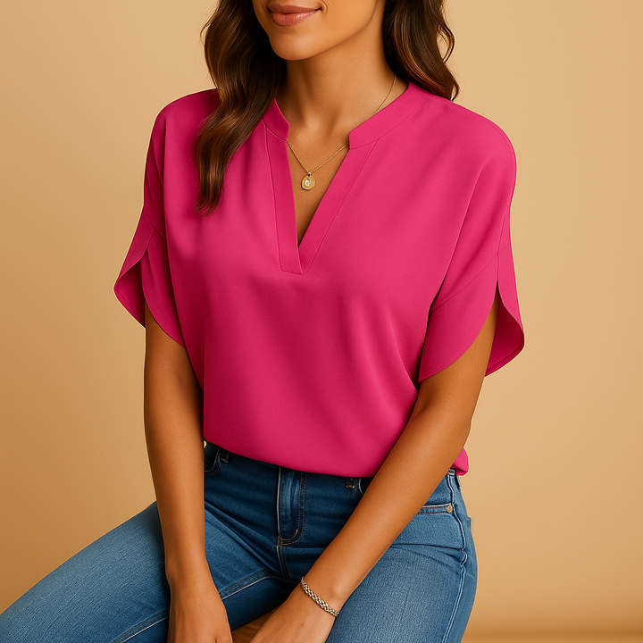 Comfortable women's elegant blouse. Lightweight, versatile fashion for casual chic spring & summer looks.