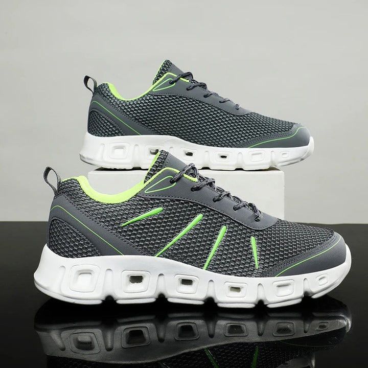 Sand-colored unisex athletic shoes, ultra-lightweight and comfortable, perfect for running, walking, and daily wear.