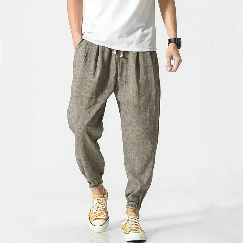 Soft, lightweight cotton blend unisex joggers, offering comfort & relaxed fit for casual, active, or loungewear.