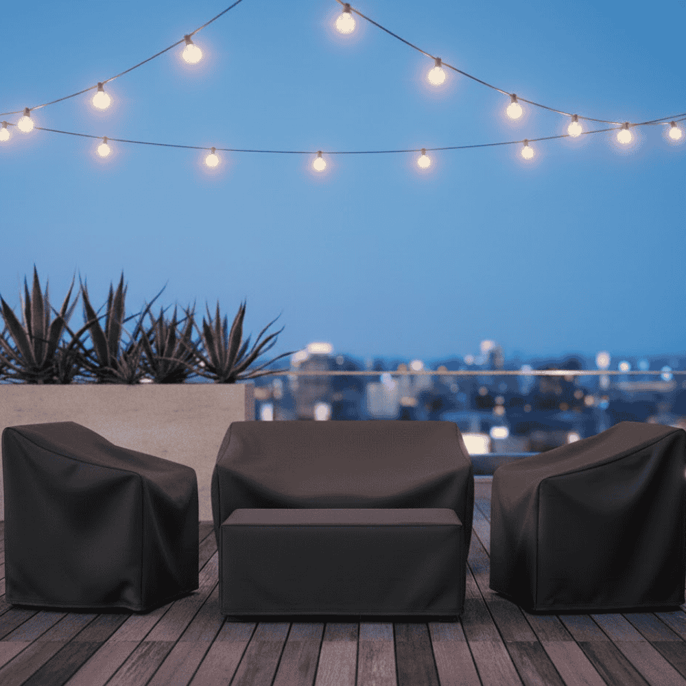 Protect your outdoor living furniture with this weatherproof, UV resistant garden cover.