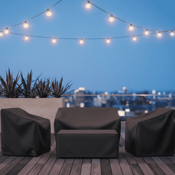 Protect your outdoor living furniture with this weatherproof, UV resistant garden cover.