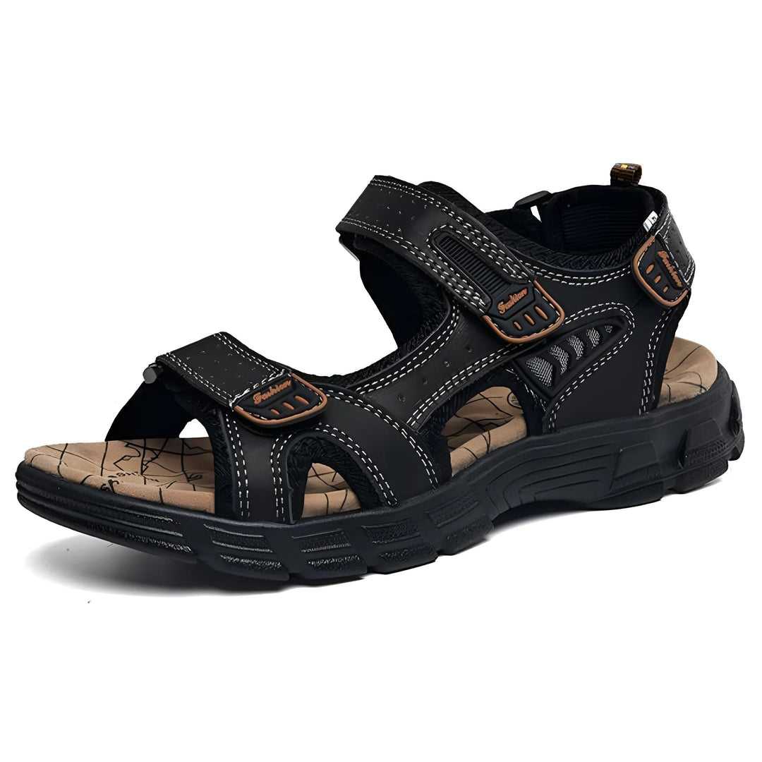 Men's adjustable comfort sandals for summer, featuring stylish contrast stitching and durable everyday wear design.
