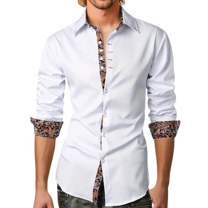 Men's elegant slim fit dress shirt, perfect for parties & formal events.