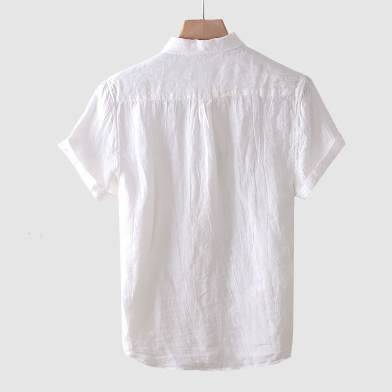 Casual men's fashion short sleeve shirt, ideal for vacation and warm weather comfort.