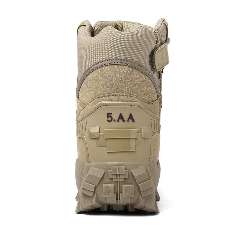 Rugged men's work boots, tactical hiking footwear with superior grip and durable construction.