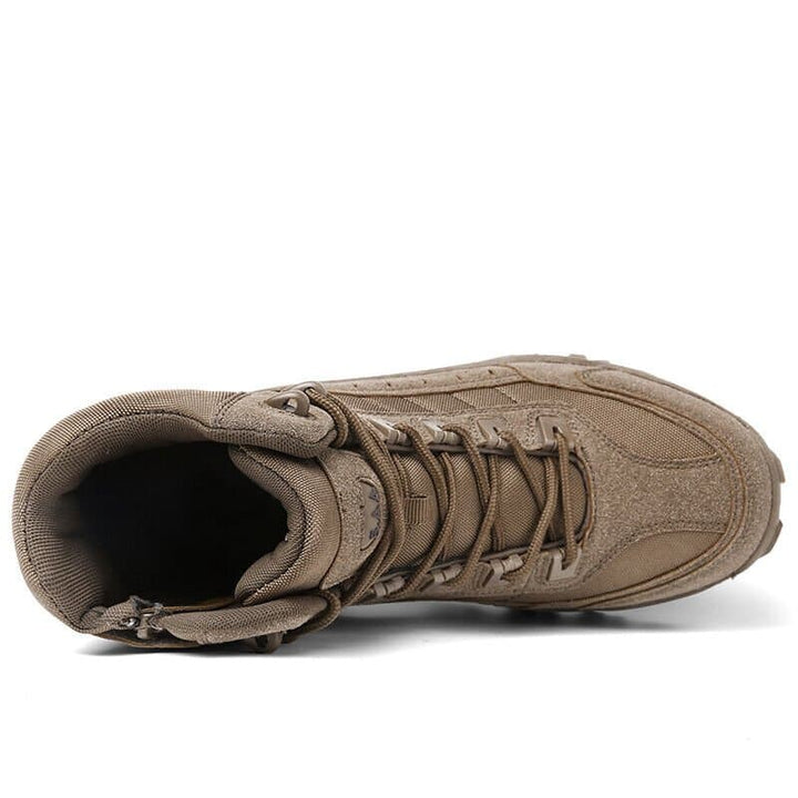 Men's outdoor adventure boots, rugged tactical design, perfect for work & hiking, superior grip.