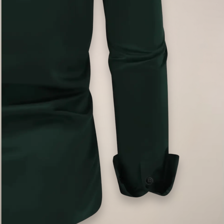 Elegant men's long sleeve slim-fit button-down shirt, a staple for versatile men's fashion and everyday wear.