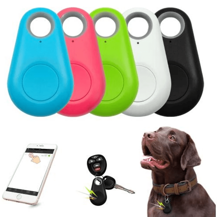 Waterproof mini GPS device for pets, highlighting its compact design for dog and cat tracking.