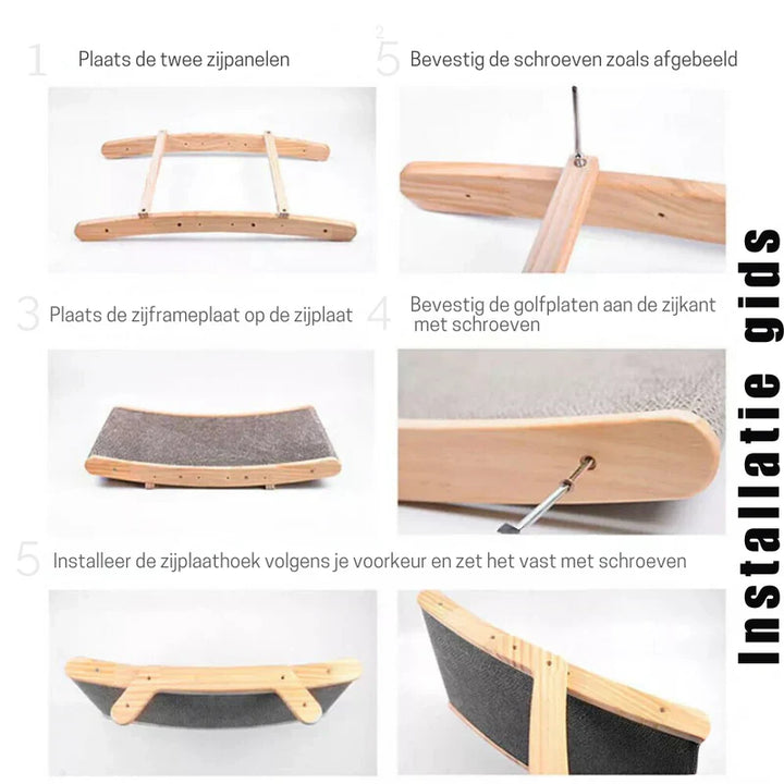 Durable carboard cat scratcher lounger offering a comfortable spot for cats to sleep and play