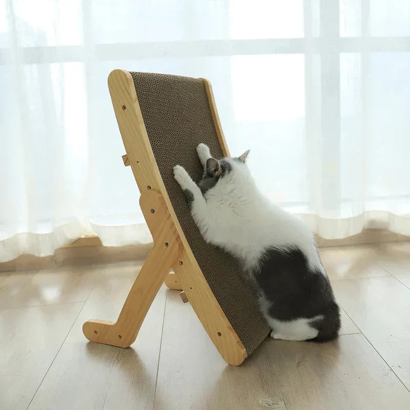 Eco-friendly pet furniture: cat scratcher and lounger, ideal for cat's rest and claw maintenance