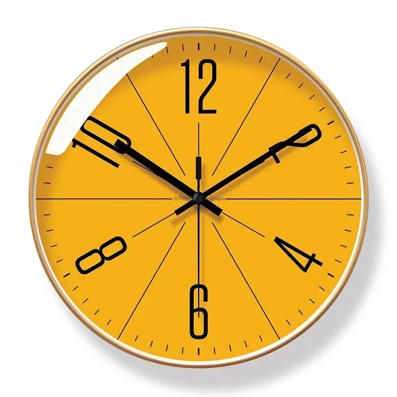 Stylish silent wall clock with minimalist Nordic design, a modern decor piece for any room.