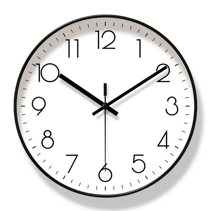 Elegant Nordic style wall clock, silent and modern, enhances home, kitchen, or office decor.