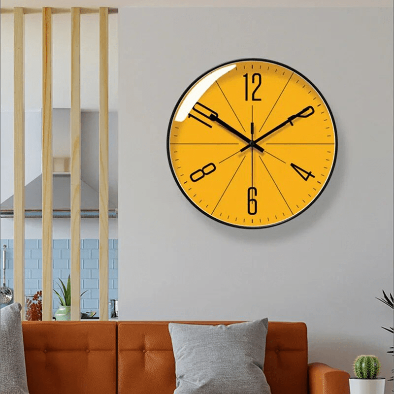 Contemporary Nordic wall clock, silent sweep movement, ideal modern decor for kitchen or office spaces.
