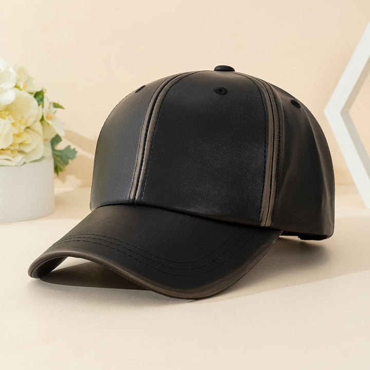 Classic men's brown leather hat, durable and stylish accessory.