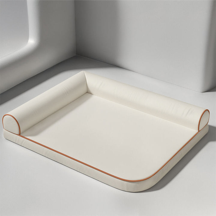 Comfortable pet bed: orthopedic, waterproof, and scratch-resistant for optimal dog comfort.