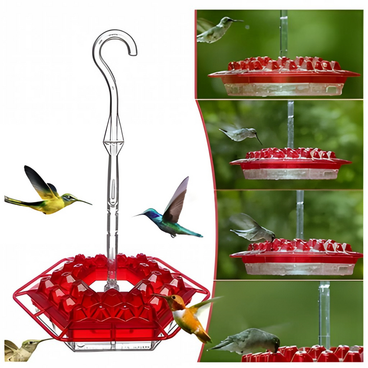 Durable UV resistant ant-proof hummingbird feeder with sturdy perches, perfect outdoor living decor for your garden.