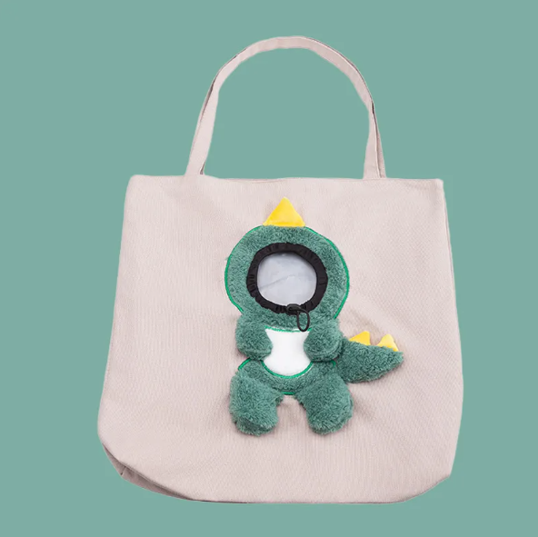 Pet travel accessory: car carrier bag with charming animal design for comfortable small pet transport