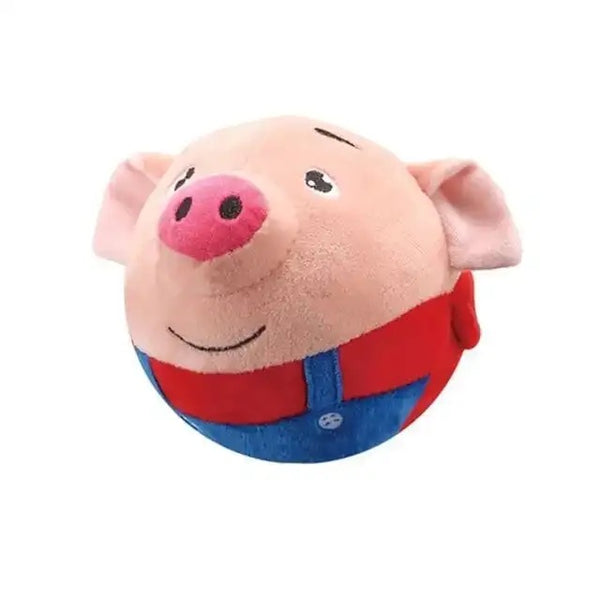 Cute pig dog toy, squeaky and interactive, enhancing pet playtime experience.
