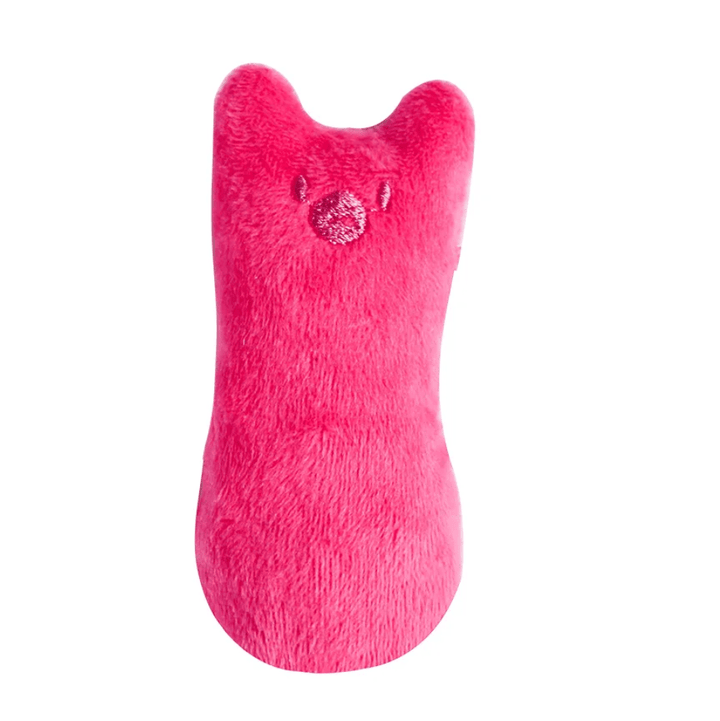Plush catnip toy with textured surface, promoting dental health for kittens & adult cats.
