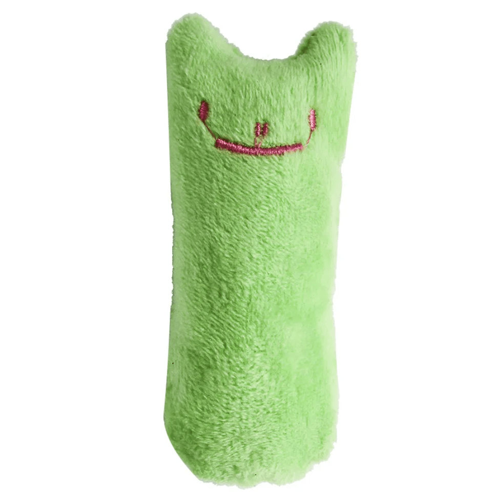 Interactive catnip plush chew toy, promoting healthy teeth and gums for your beloved pet.