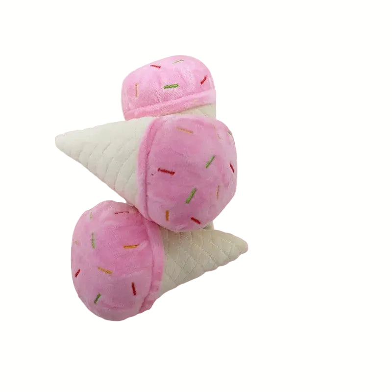 Engaging plush fast food toy for pets, featuring a fun squeak and soft design