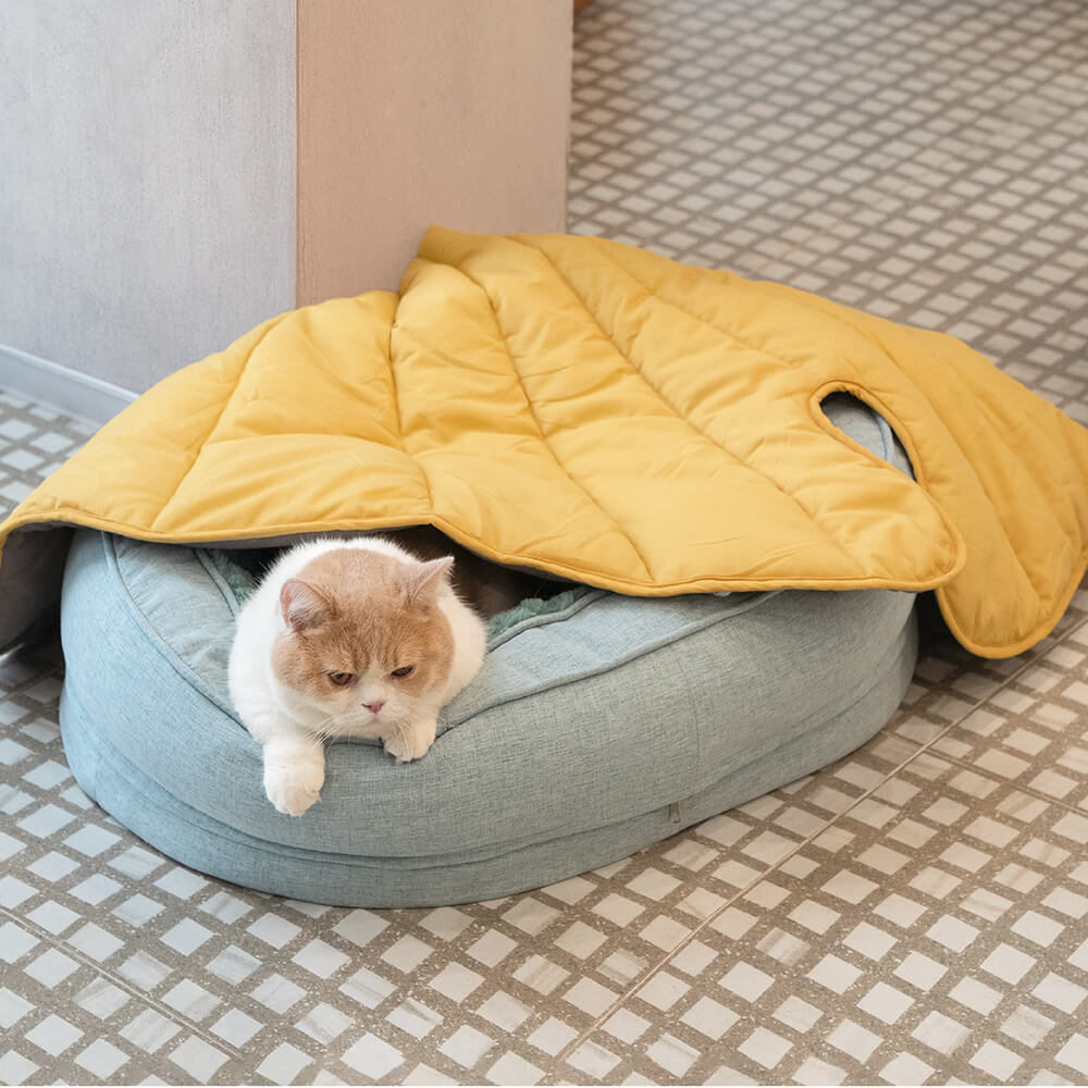 Therapeutic fluffy orthopedic dog bed, donut shape, designed for pet anxiety relief.