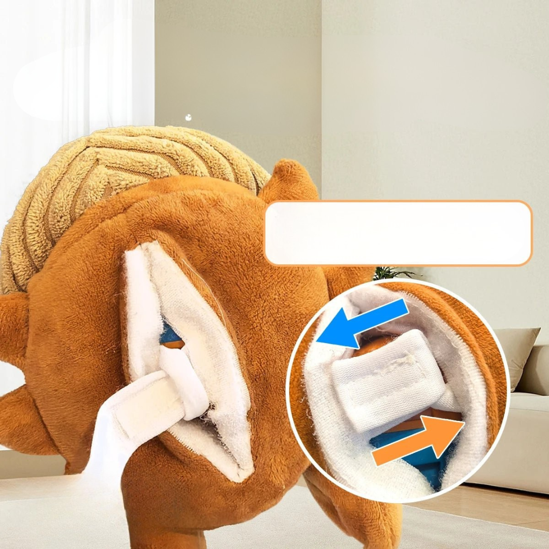 Pet entertainment plush dancing ball toy, an interactive and soft addition to pet playtime.