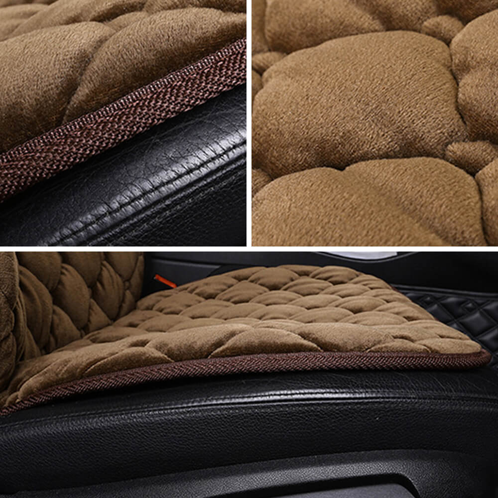 Soft, warm dog car seat cushion, a comfortable plush driving accessory for single seats