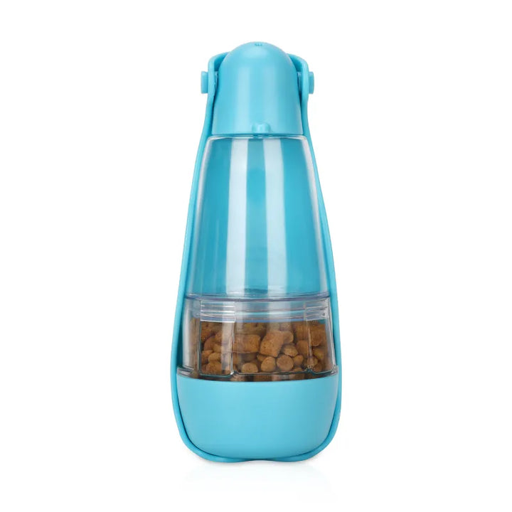 Compact pet travel bowl and water bottle combo, perfect for petcare during outdoor adventures