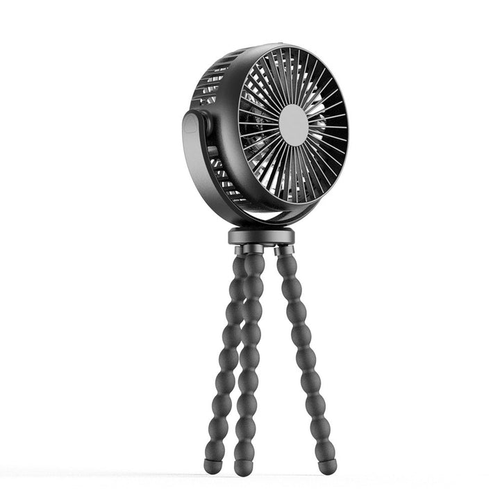 Quiet portable fan with adjustable speed, providing serene personal cooling without disturbance.