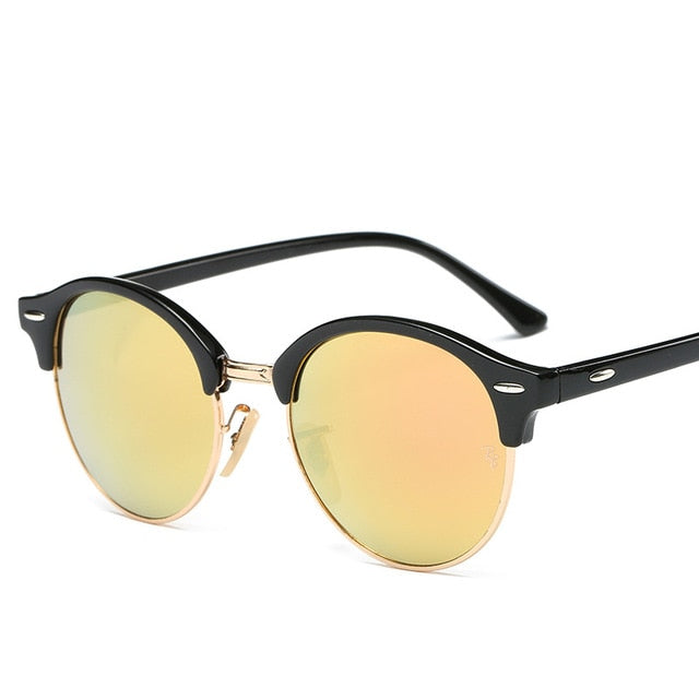 Unisex sunglasses: Sleek alloy frame & mirror lenses. UV400 anti-reflective for optimal eye protection.