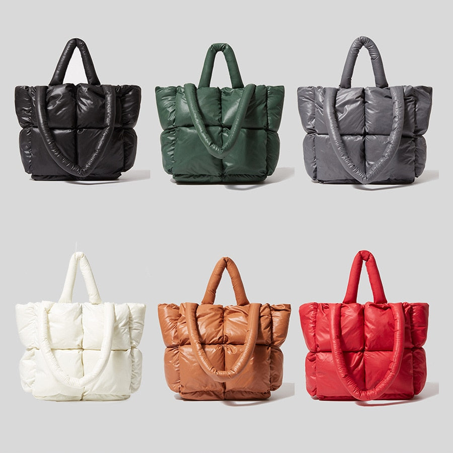Fashionable women's luxury nylon handbag, ideal as a shoulder bag for versatile everyday style.