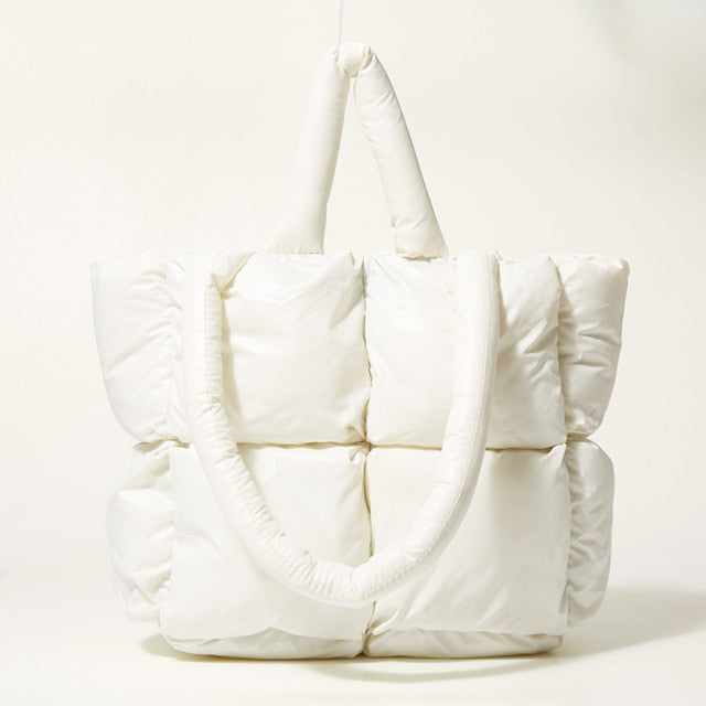 Modern women's stylish nylon luxury handbag, an essential fashion accessory for all occasions.