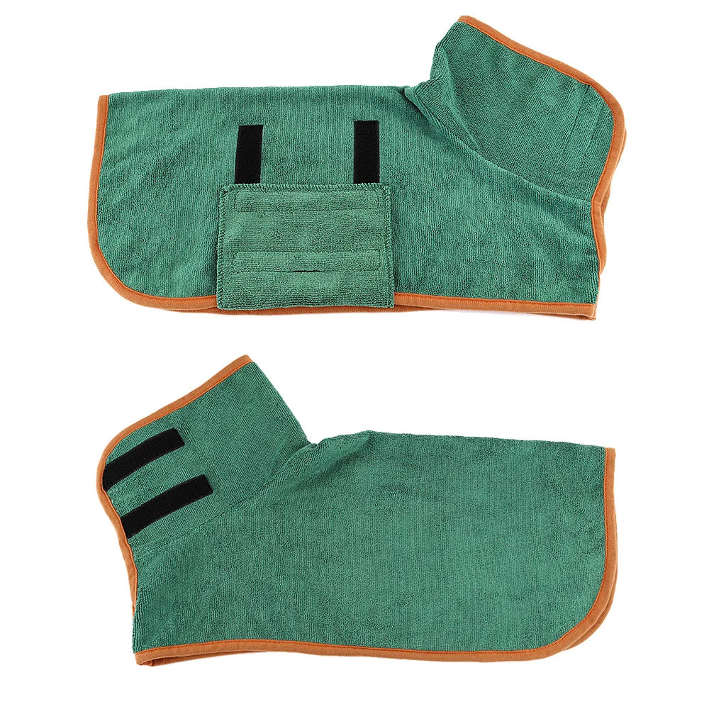 Durable pet quick-dry coat, purple, for keeping dogs warm and dry after baths