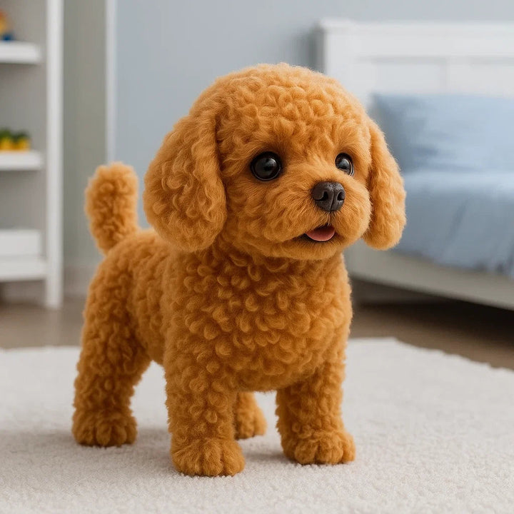 Comfort gift: interactive plush puppy, eco-friendly soft PU, realistic pet simulation