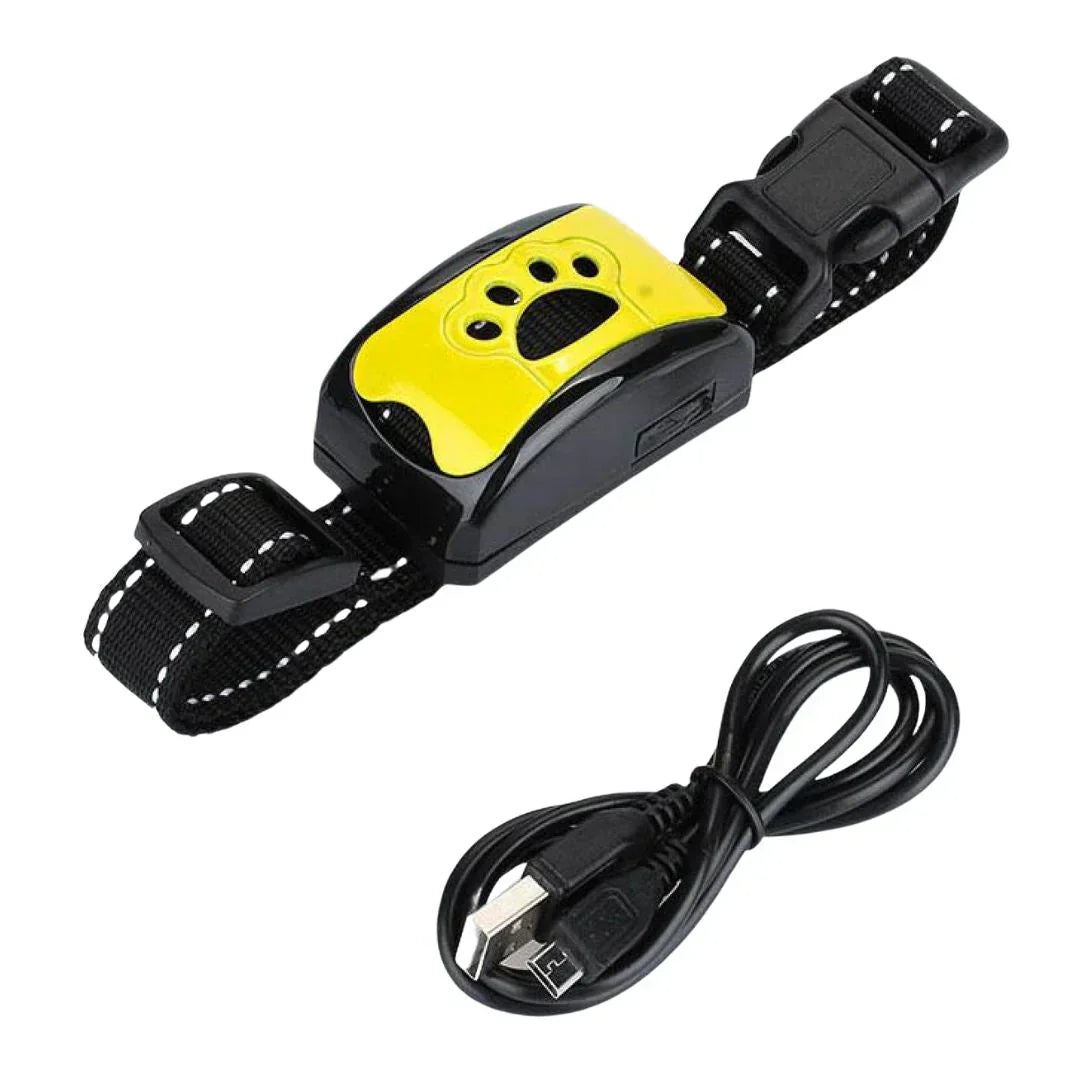 Pet behavior aid: adjustable vibration bark collar, effective for quiet and humane dog training.