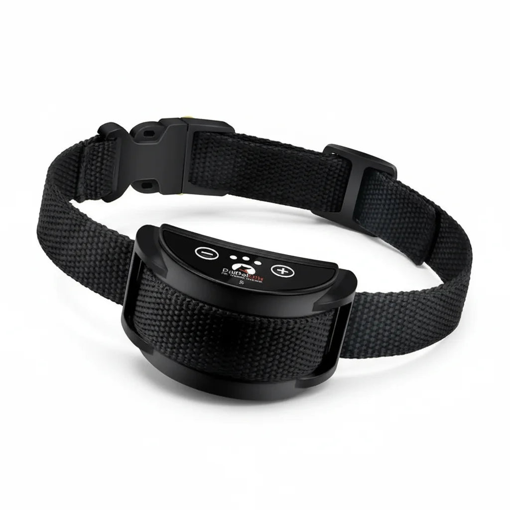 Rechargeable anti-bark dog collar with vibration mode, designed for humane training
