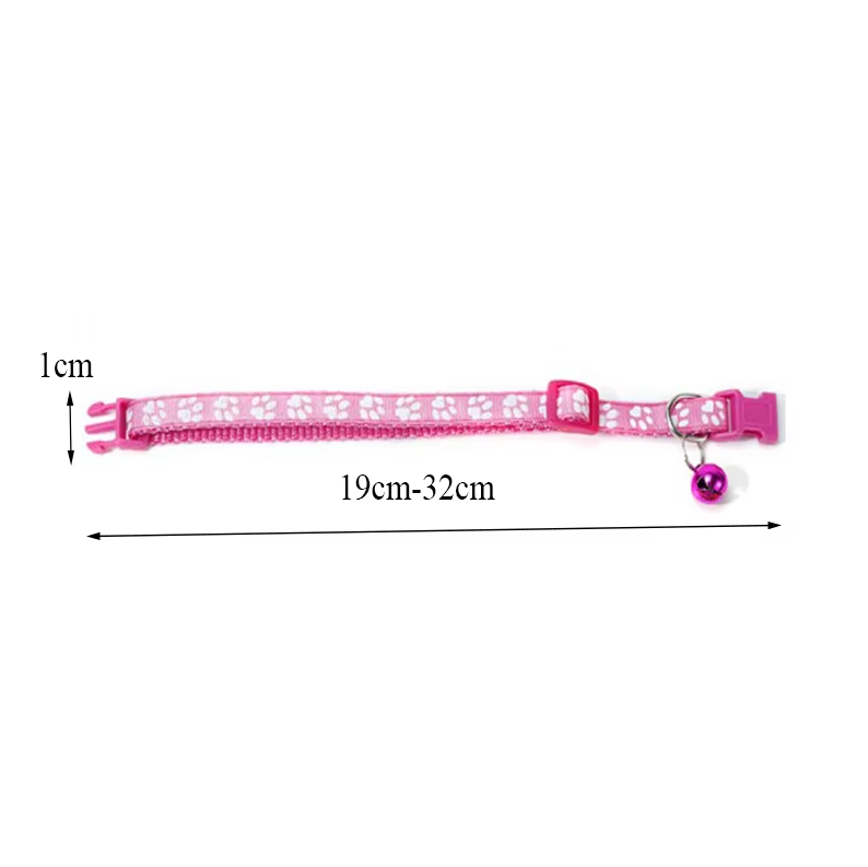 Durable red cat collar, adjustable with quick release and a jingling bell