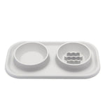 Grey/Silicone Double Bowl