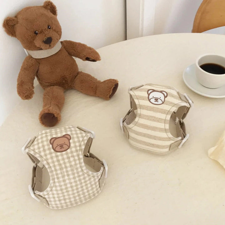 Adjustable unisex dog harness & leash set, made from comfortable fabric for daily pet walks