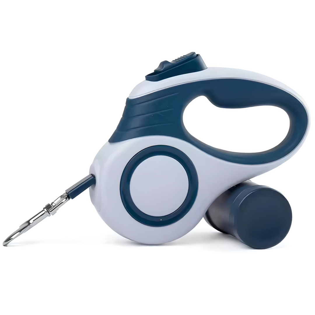Retractable dog leash with ergonomic handle, comfort grip, tangle-free design for dog walking and control