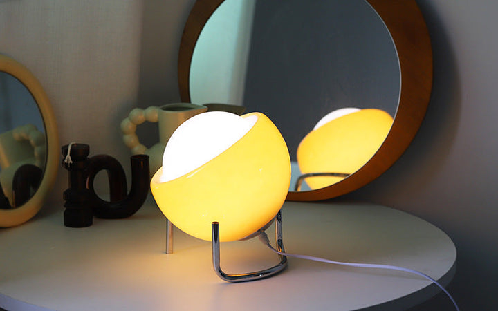 Clear glass retro table lamp, Nordic design for a stylish night light & home accent.