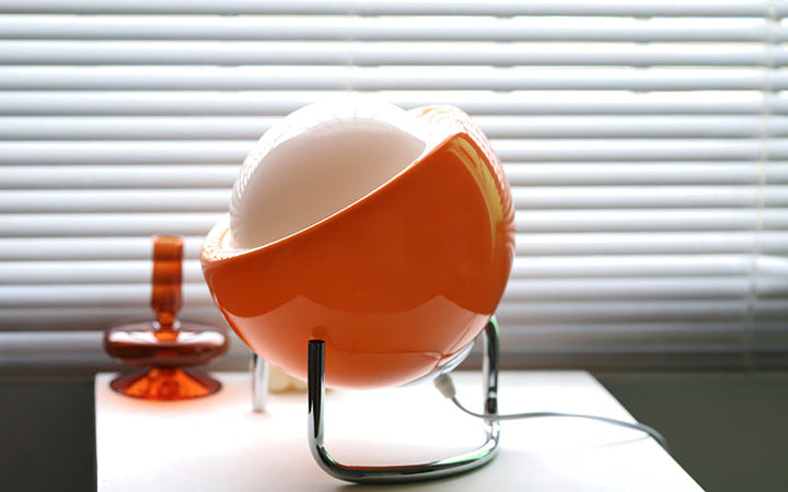 Atmospheric retro glass table lamp, Nordic style home decor for a warm bedroom glow.