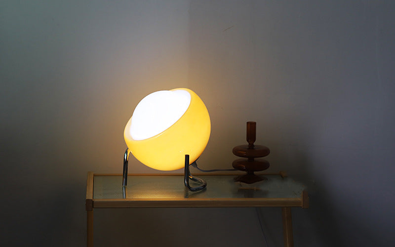 Translucent glass retro table lamp, Nordic style, perfect as a decorative night light.