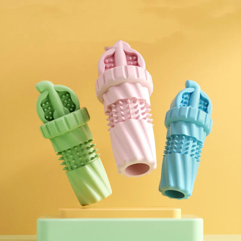 Rubber finger toothbrush for puppies, small dogs; promoting dental health & oral hygiene