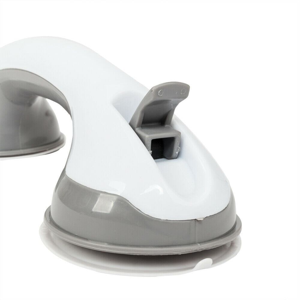 Strong suction grab bar handle for shower safety. Essential mobility & bath support for seniors and handicap.